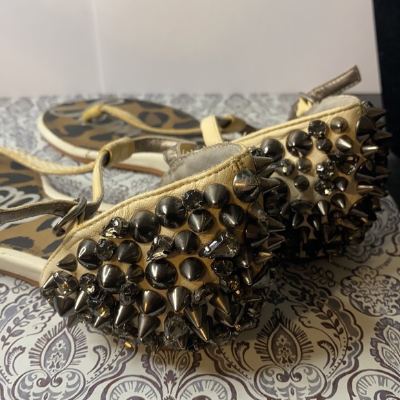 Sam Edelman Exie Sandals Studs Rhinestones Spikes - Picture 5 of 8